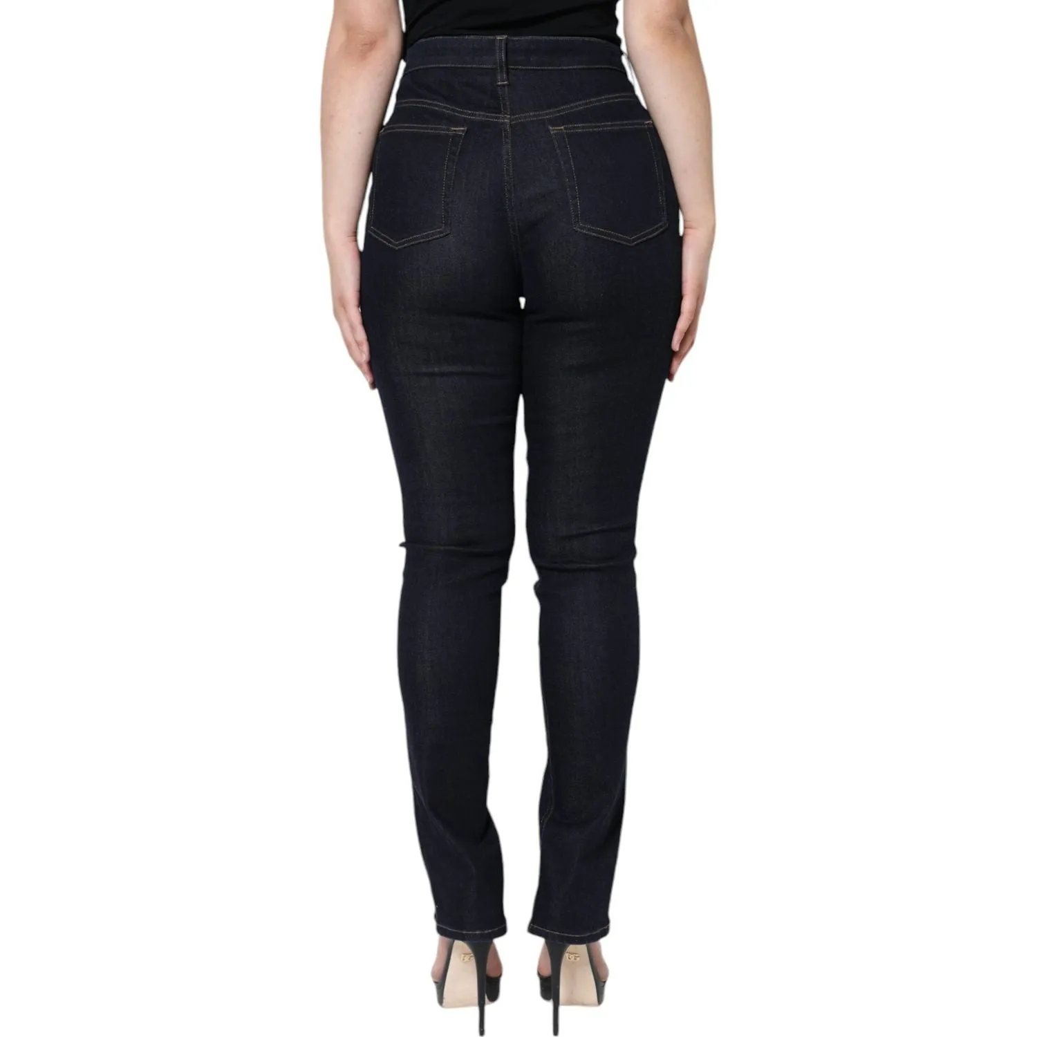 Dolce & Gabbana Black Cotton Blend Skinny Denim Jeans