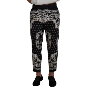 Dolce & Gabbana Elegant Bandana Print Silk-Cotton Pants