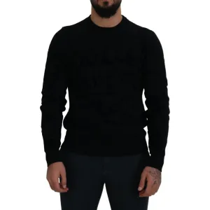 Dolce & Gabbana Elegant Black Logo Wool Sweater