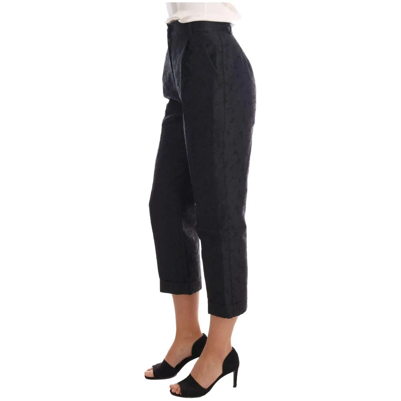 Dolce & Gabbana Elegant High Waist Capri Dress Pants