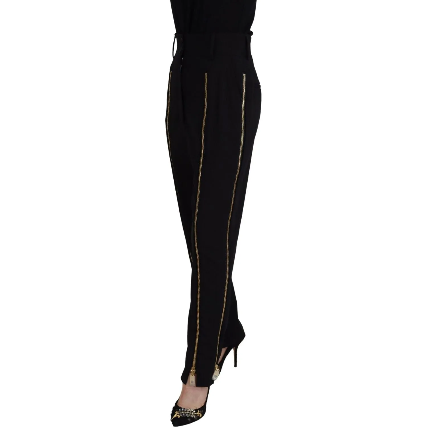 Dolce & Gabbana Elegant High Waist Tapered Wool Pants