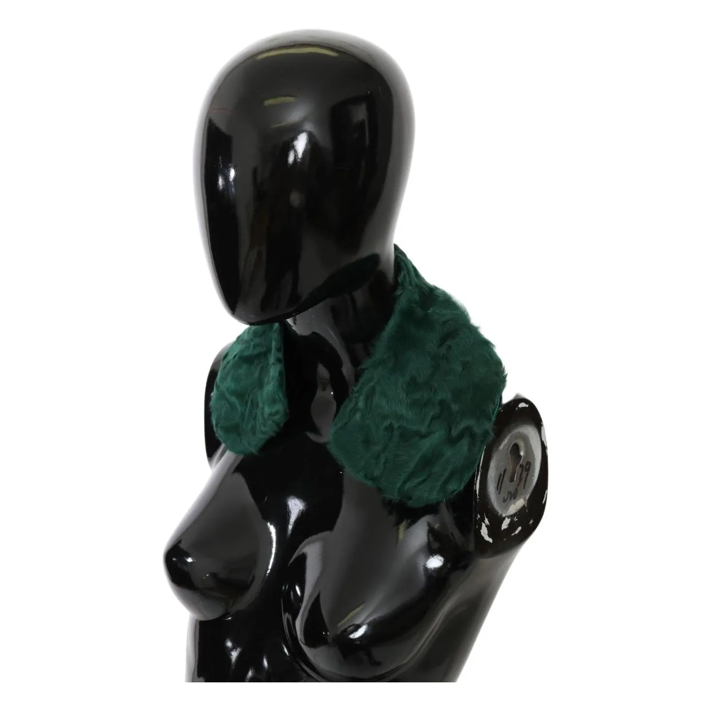 Dolce & Gabbana Elegant Lambskin Fur Scarf in Lush Green