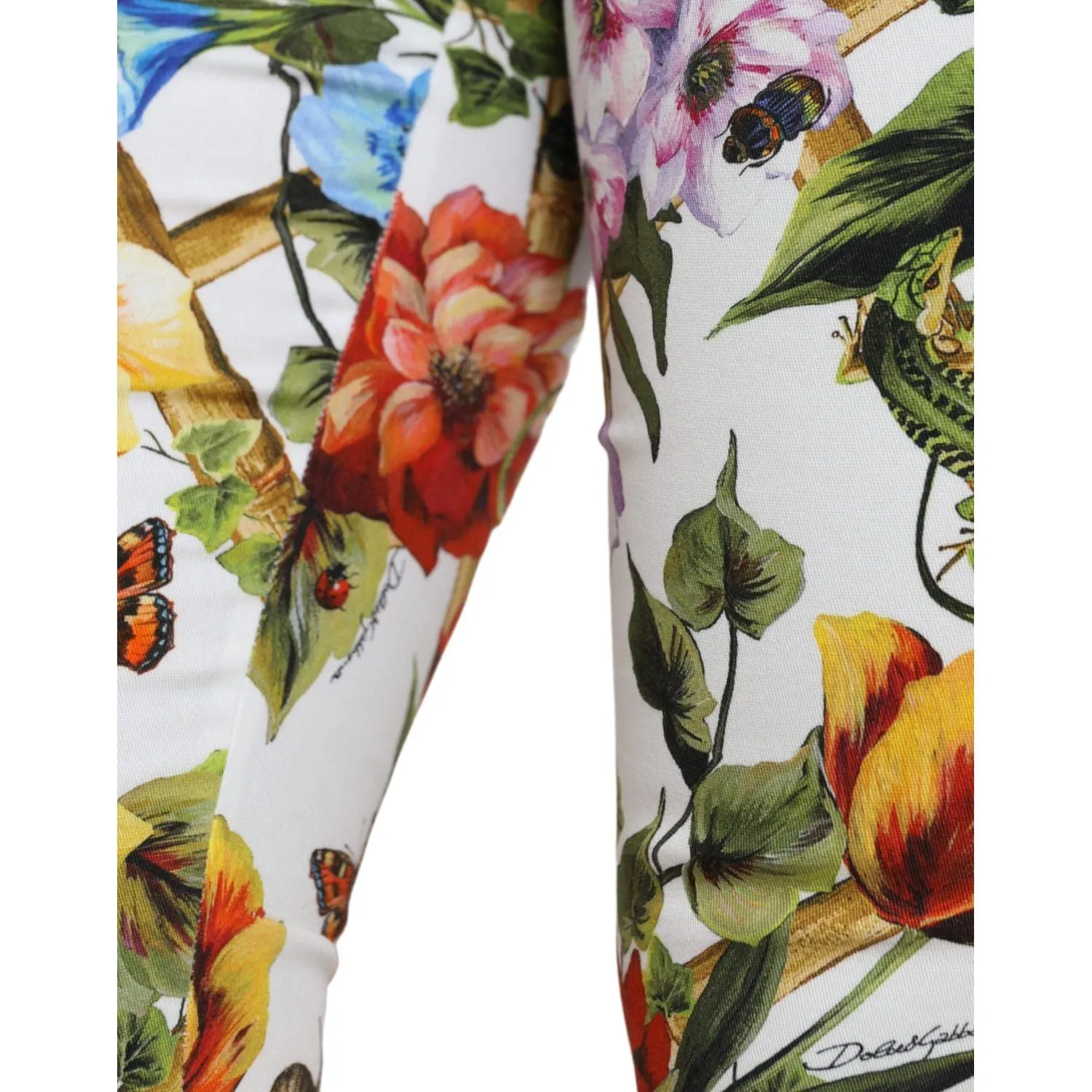 Dolce & Gabbana Floral High Waist Cropped Fashion Pants