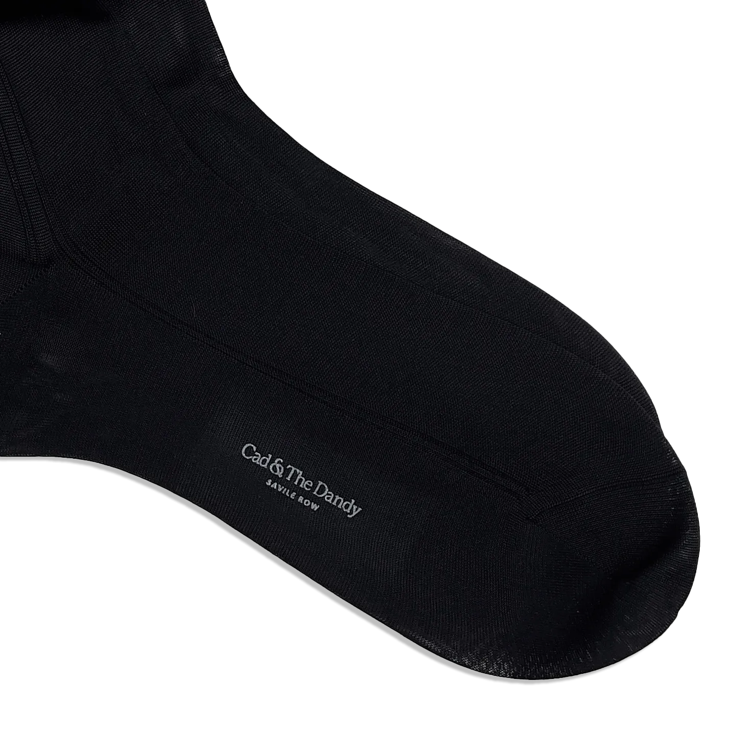 Dress Socks in Black Silk