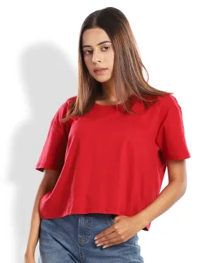 Drop Shoulder Crop Tee