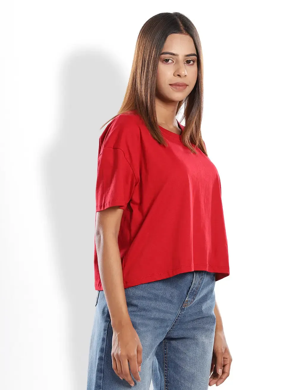 Drop Shoulder Crop Tee