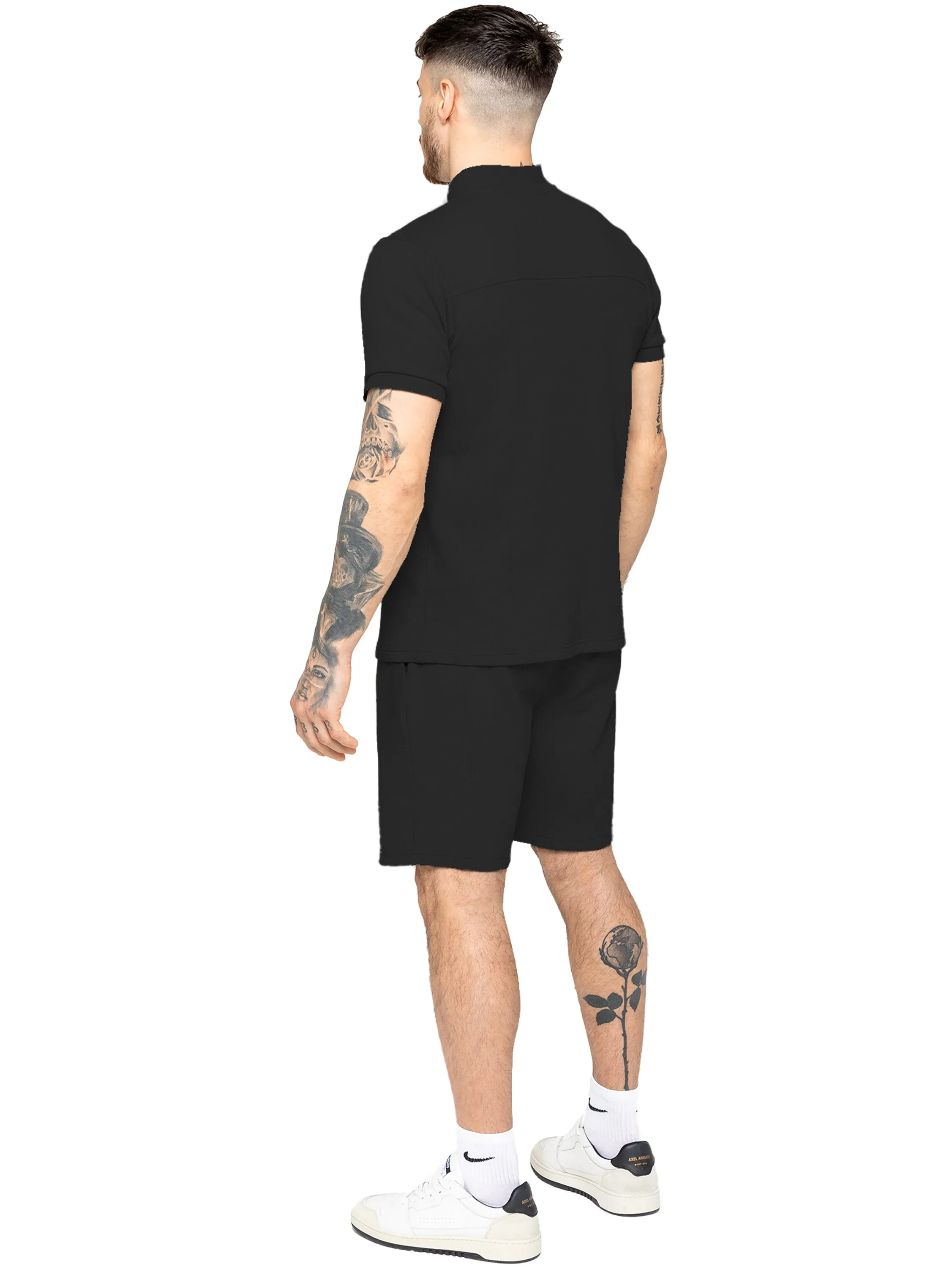 Enzo| Men's Textured T-Shirt Outfit Set