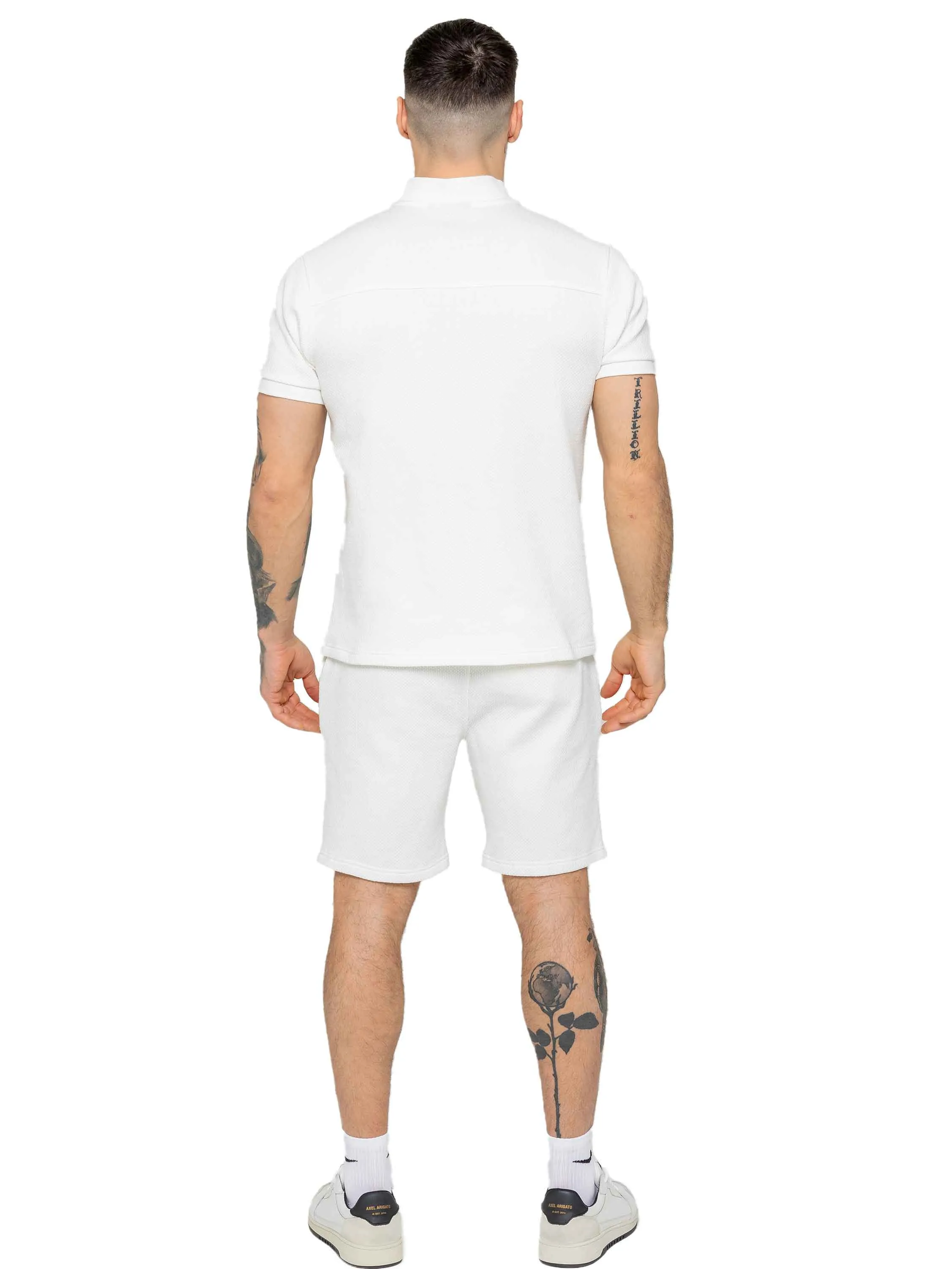 Enzo| Men's Textured T-Shirt Outfit Set