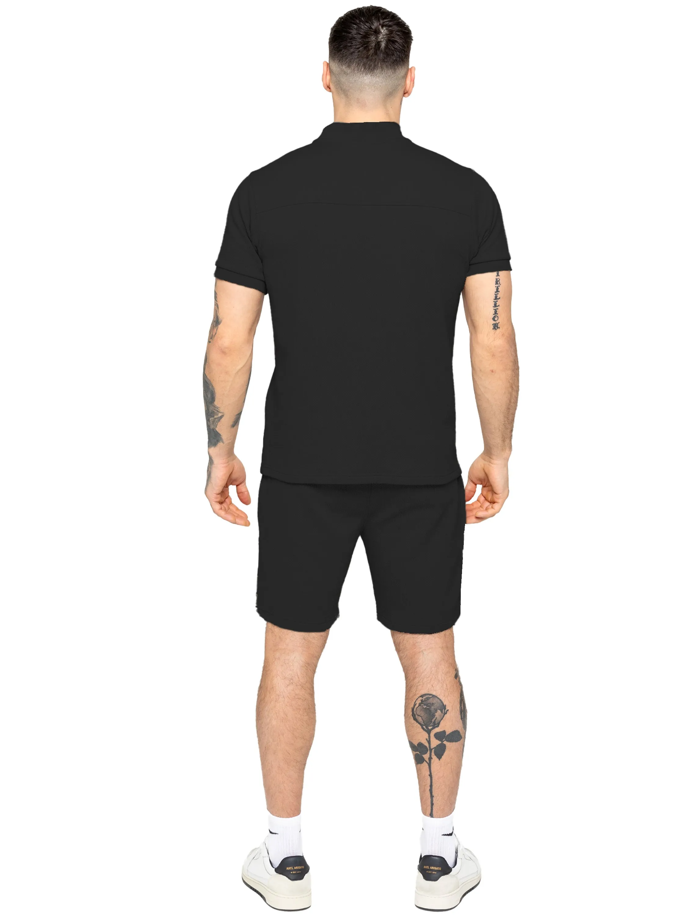 Enzo| Men's Textured T-Shirt Outfit Set