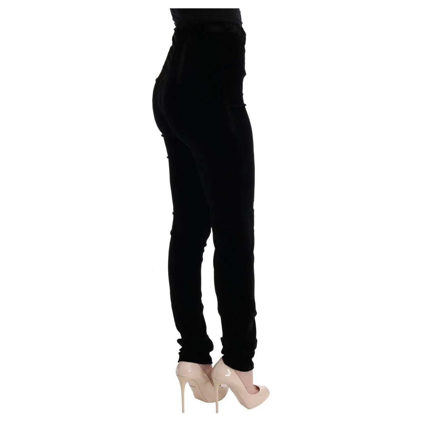 Ermanno Scervino Sleek High-Waist Black Trousers