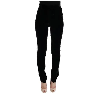 Ermanno Scervino Sleek High-Waist Black Trousers