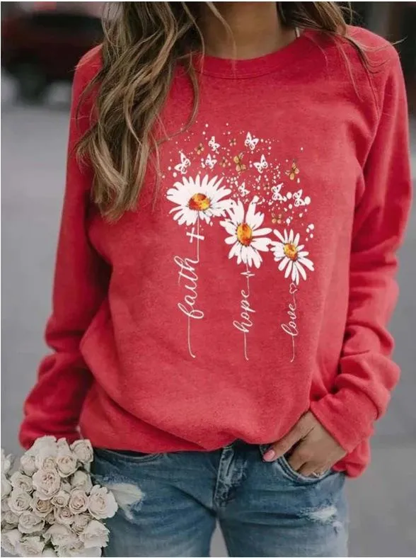 Fall Round Neck Leisure Loose Sweaters