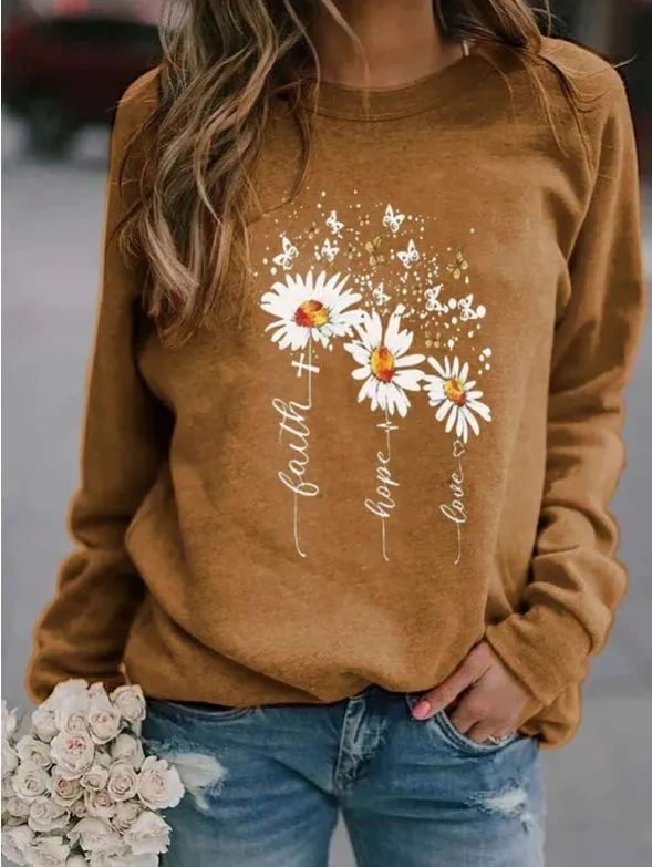 Fall Round Neck Leisure Loose Sweaters