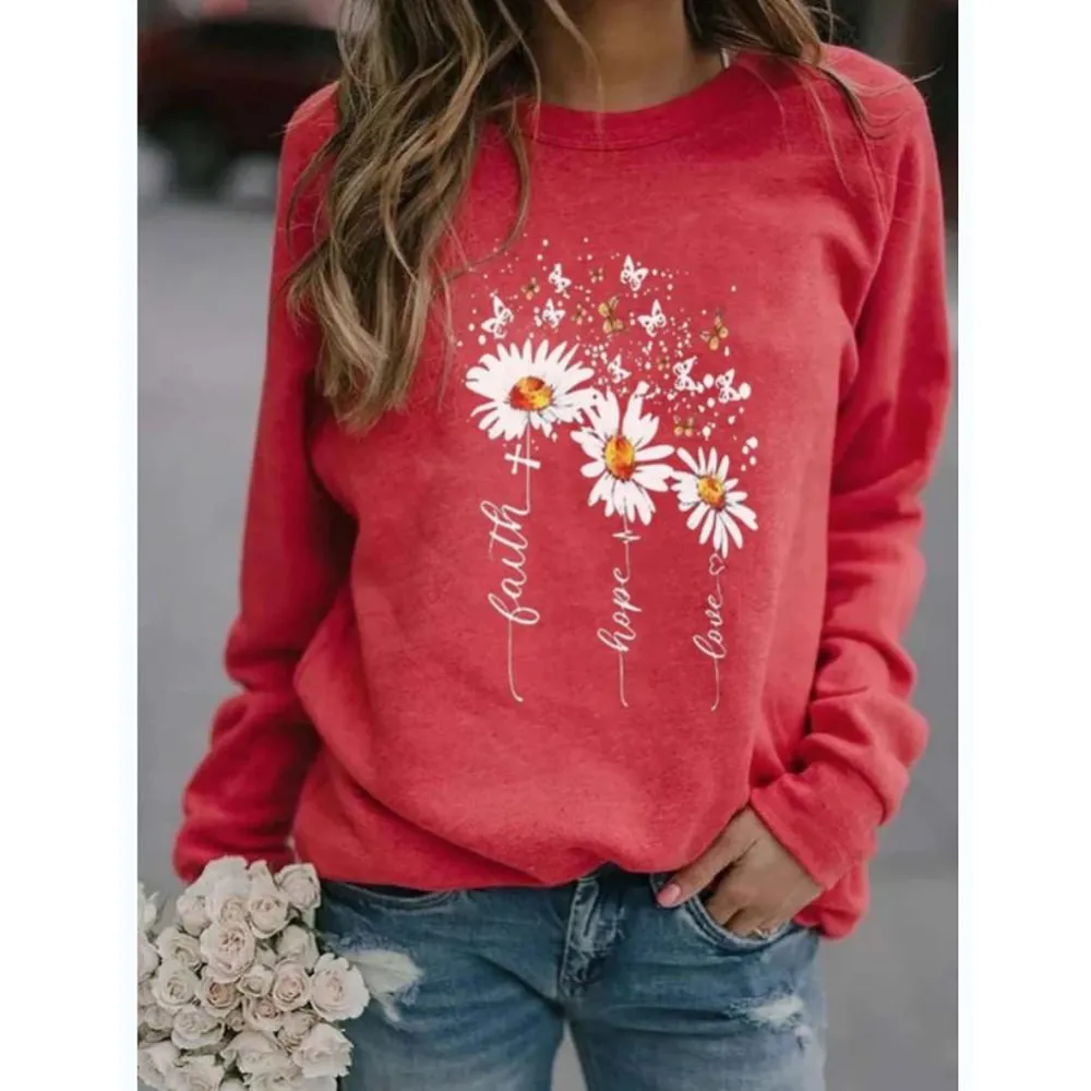 Fall Round Neck Leisure Loose Sweaters