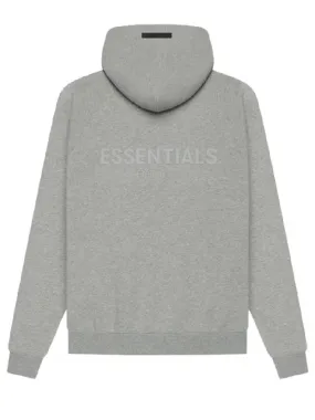 Fear Of God Essentials Back Logo Hoodie Dark Heather Oatmeal [SS21]