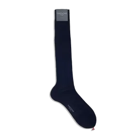 Formal Long Socks in Navy Cotton