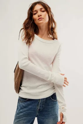 Free People Care FP Honey B Crew Neck- Ivory