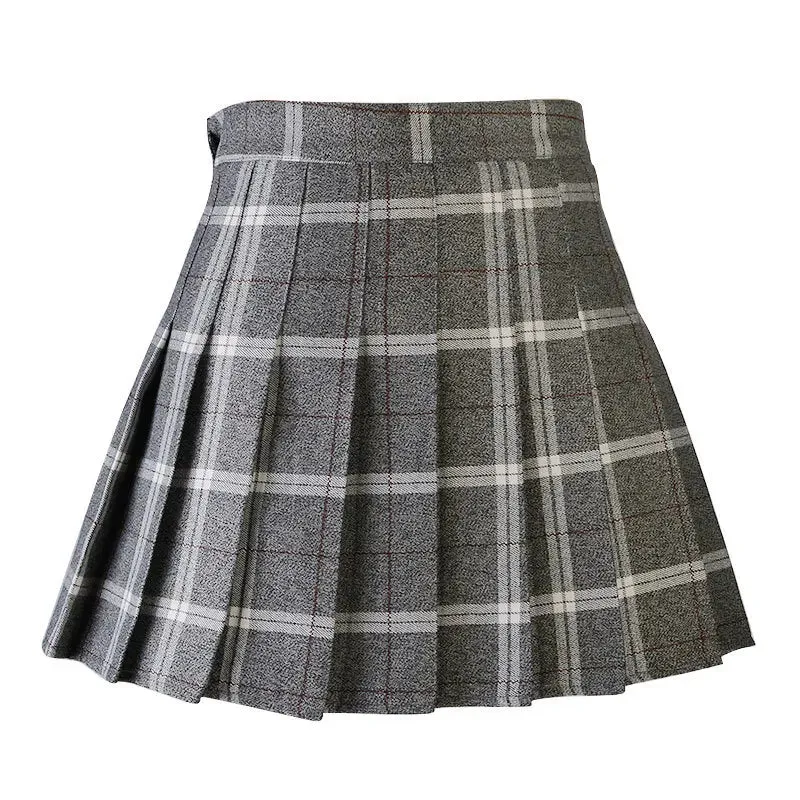 Funki Buys | Skirts | Women's Harajuku Preppy Plaid Mini Skirts