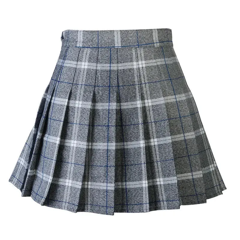 Funki Buys | Skirts | Women's Harajuku Preppy Plaid Mini Skirts