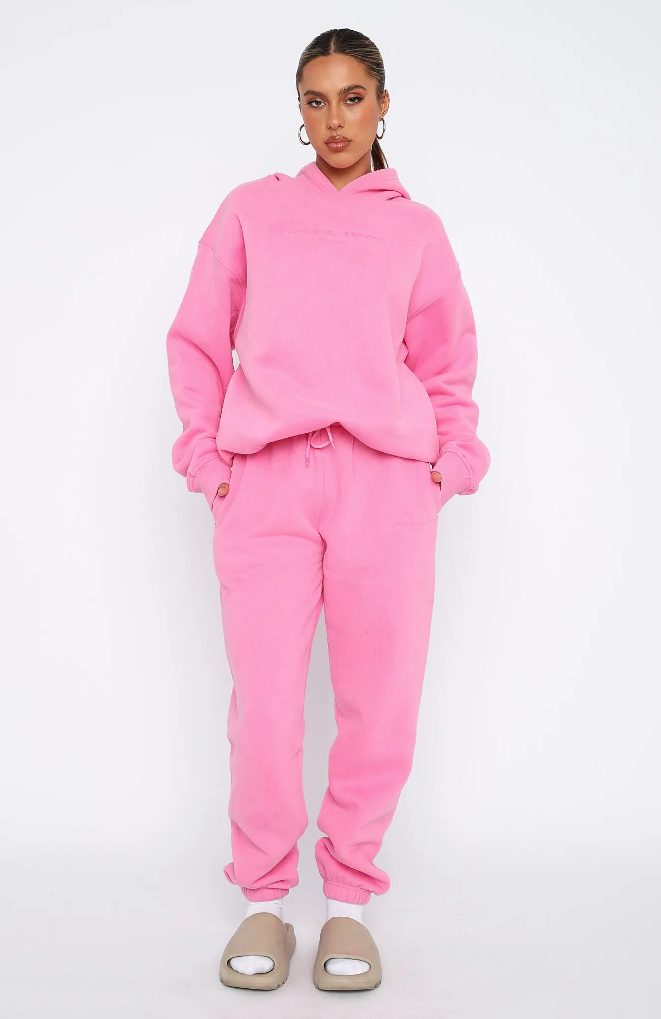 Future Forward Oversized Hoodie Candy Pink