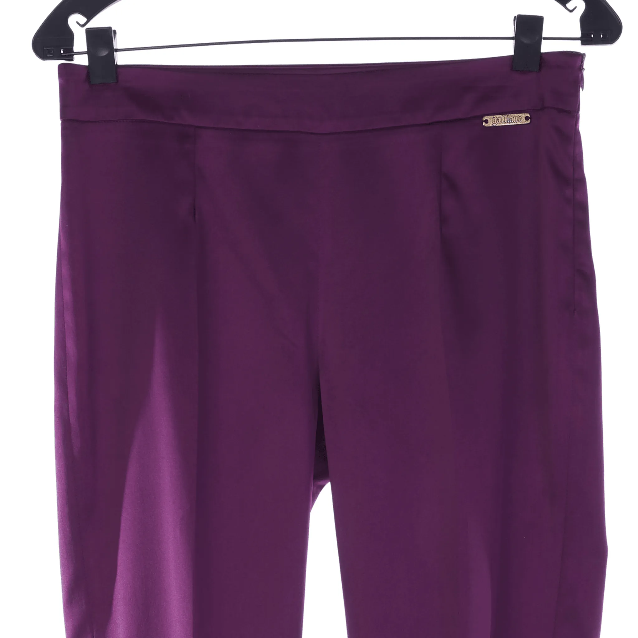 Galliano Plum Straight Legged Trousers UK Size 10