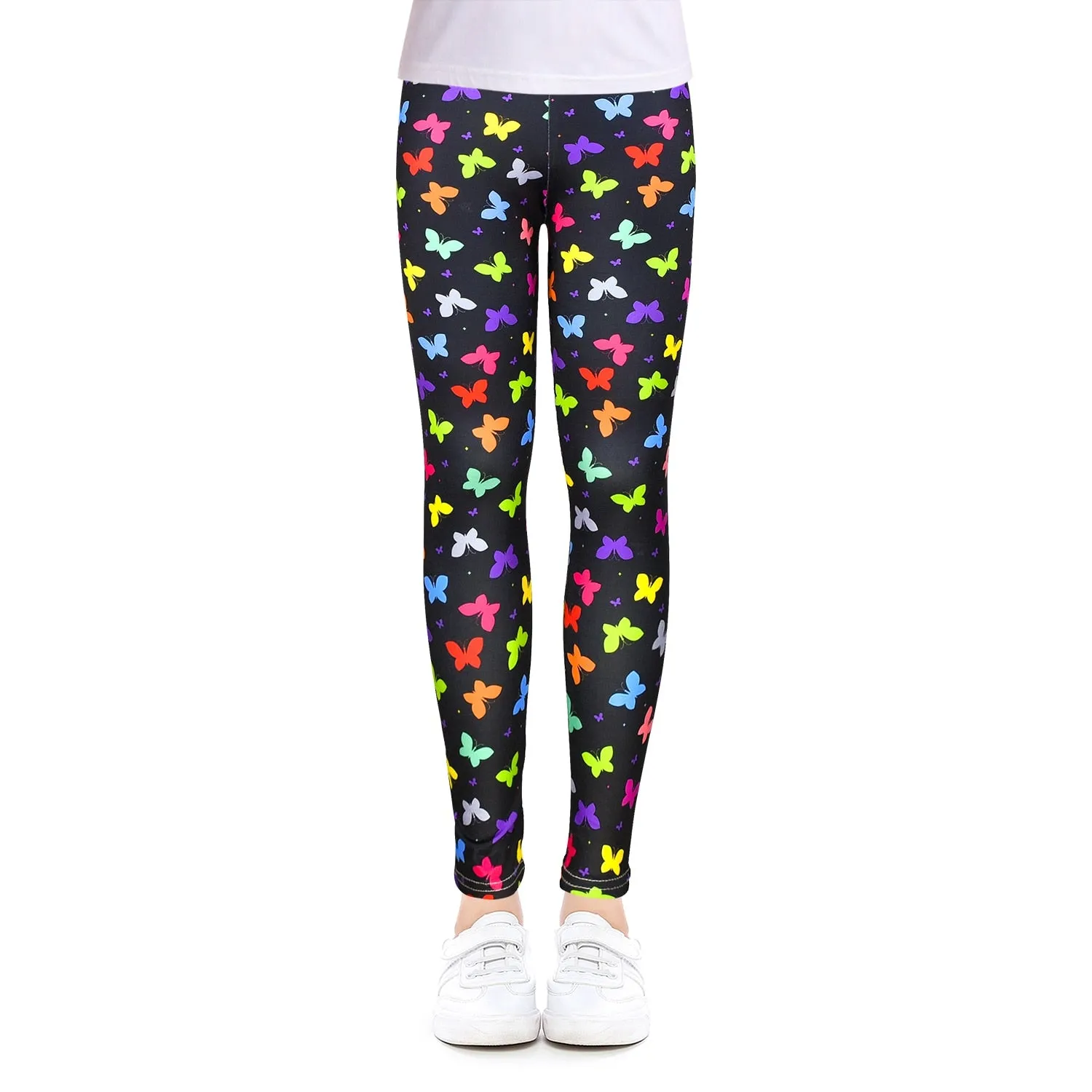 Girls Leggings for Outdoor Travel Clothes Girls Pants Student Casual Wear Customizable Stylish Computer Printing For 4-13 Years