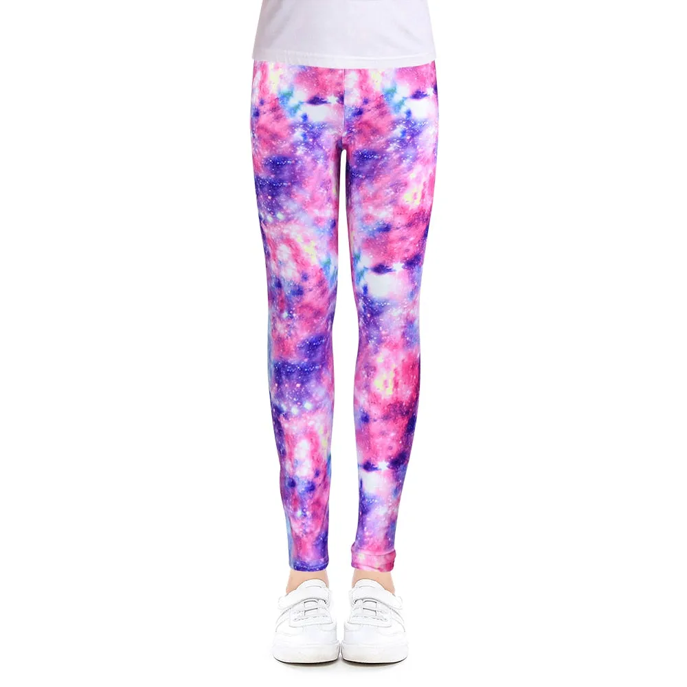 Girls Leggings for Outdoor Travel Clothes Girls Pants Student Casual Wear Customizable Stylish Computer Printing For 4-13 Years