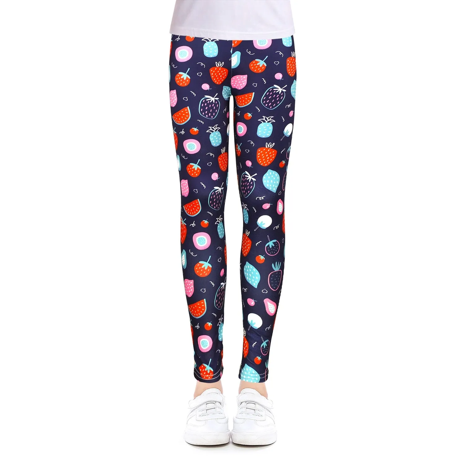 Girls Leggings for Outdoor Travel Clothes Girls Pants Student Casual Wear Customizable Stylish Computer Printing For 4-13 Years