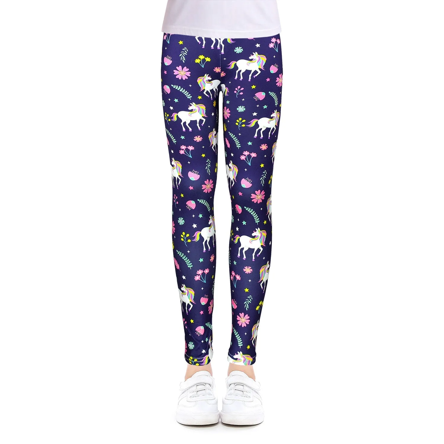 Girls Leggings for Outdoor Travel Clothes Girls Pants Student Casual Wear Customizable Stylish Computer Printing For 4-13 Years