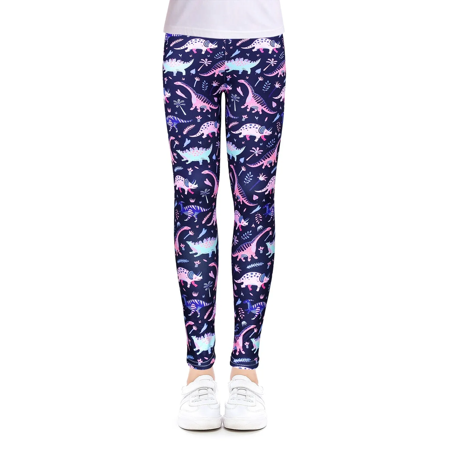 Girls Leggings for Outdoor Travel Clothes Girls Pants Student Casual Wear Customizable Stylish Computer Printing For 4-13 Years