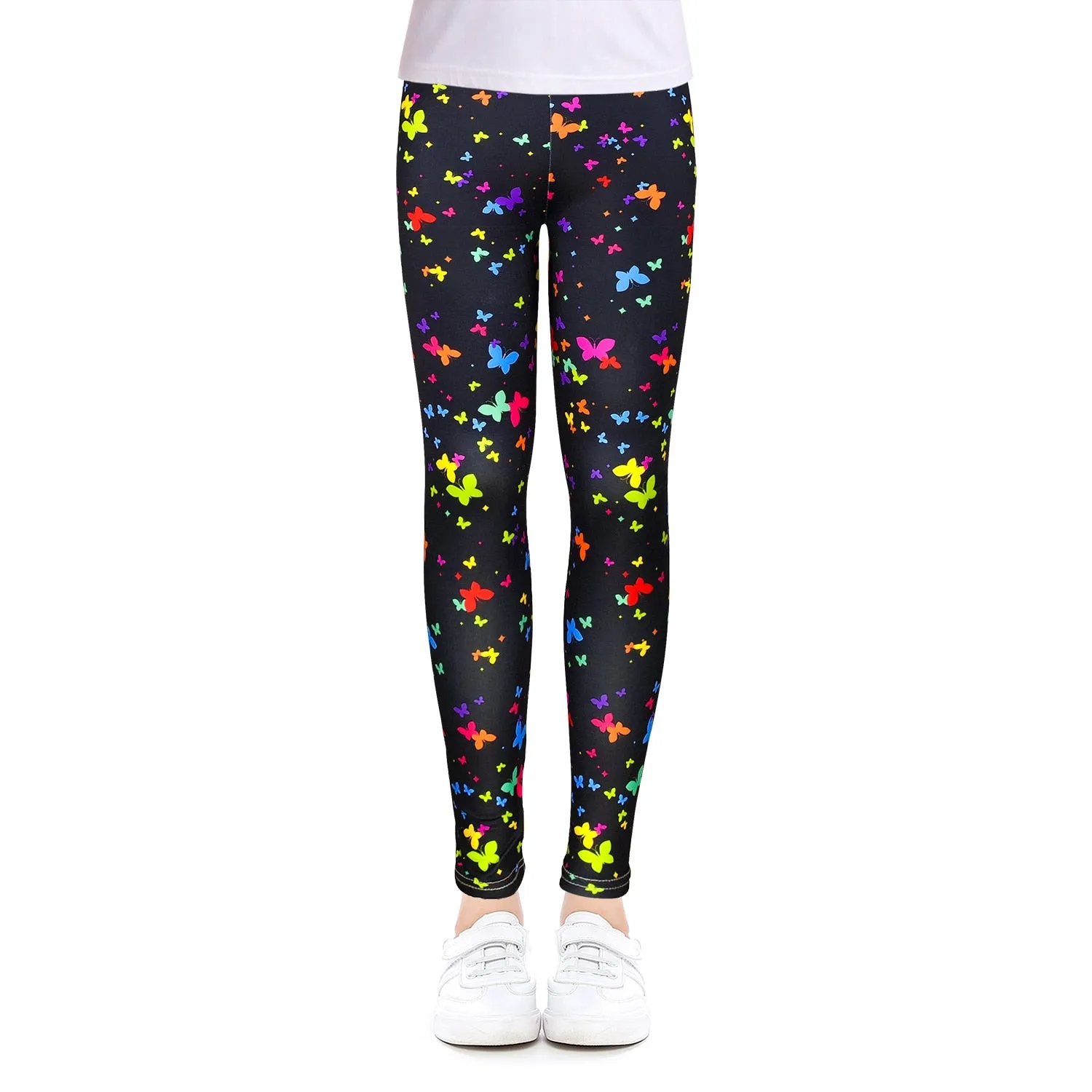 Girls Leggings for Outdoor Travel Clothes Girls Pants Student Casual Wear Customizable Stylish Computer Printing For 4-13 Years