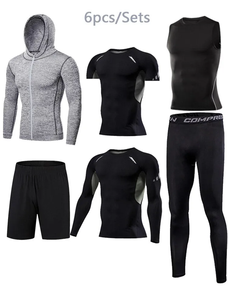 Gym Compression Men's Sportswear Jogging Tights Tracksuit Suits Sportsman Fitness Sport Suit Running Sports Wear Set Man Clothes