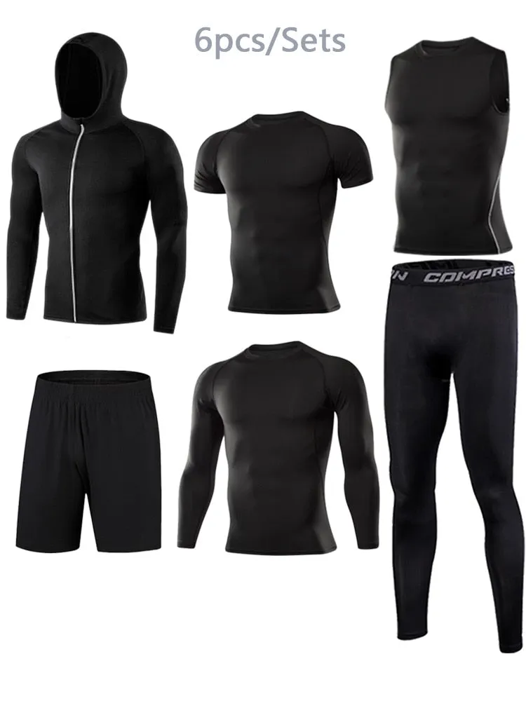 Gym Compression Men's Sportswear Jogging Tights Tracksuit Suits Sportsman Fitness Sport Suit Running Sports Wear Set Man Clothes