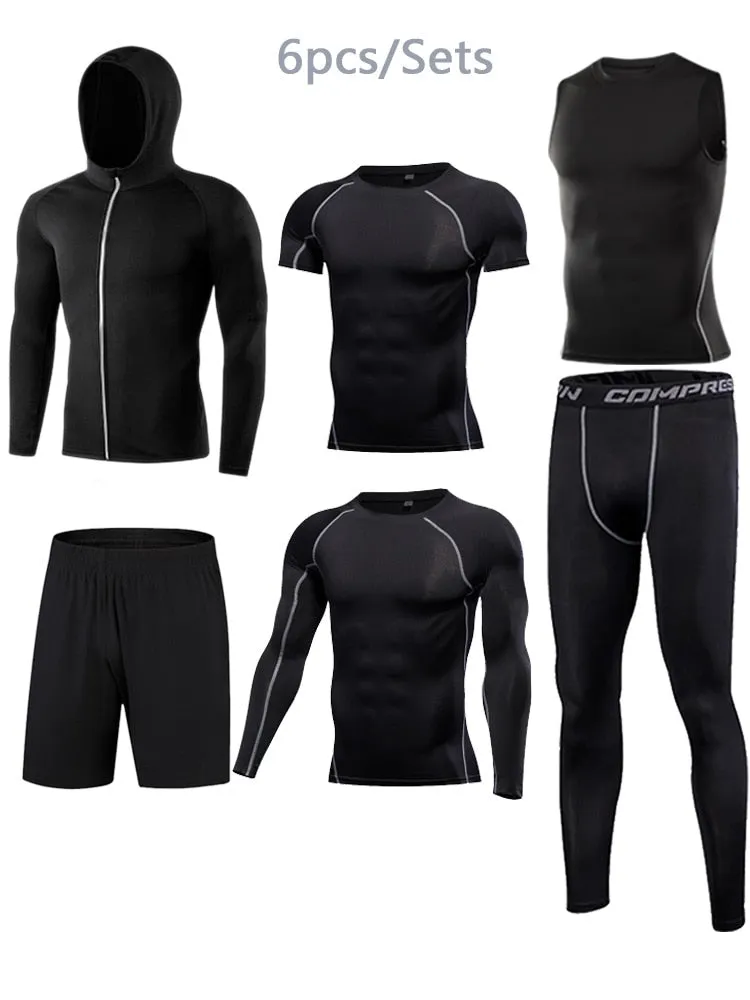 Gym Compression Men's Sportswear Jogging Tights Tracksuit Suits Sportsman Fitness Sport Suit Running Sports Wear Set Man Clothes