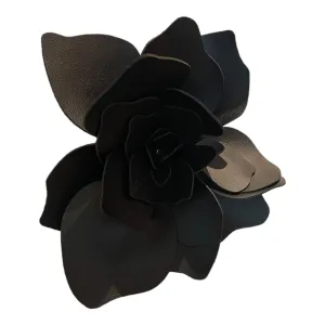 Handmade Faux Leather Flower Brooch | Large