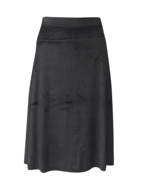 Hard Tail High Waist Velour Skirt (Style: PANE-09)