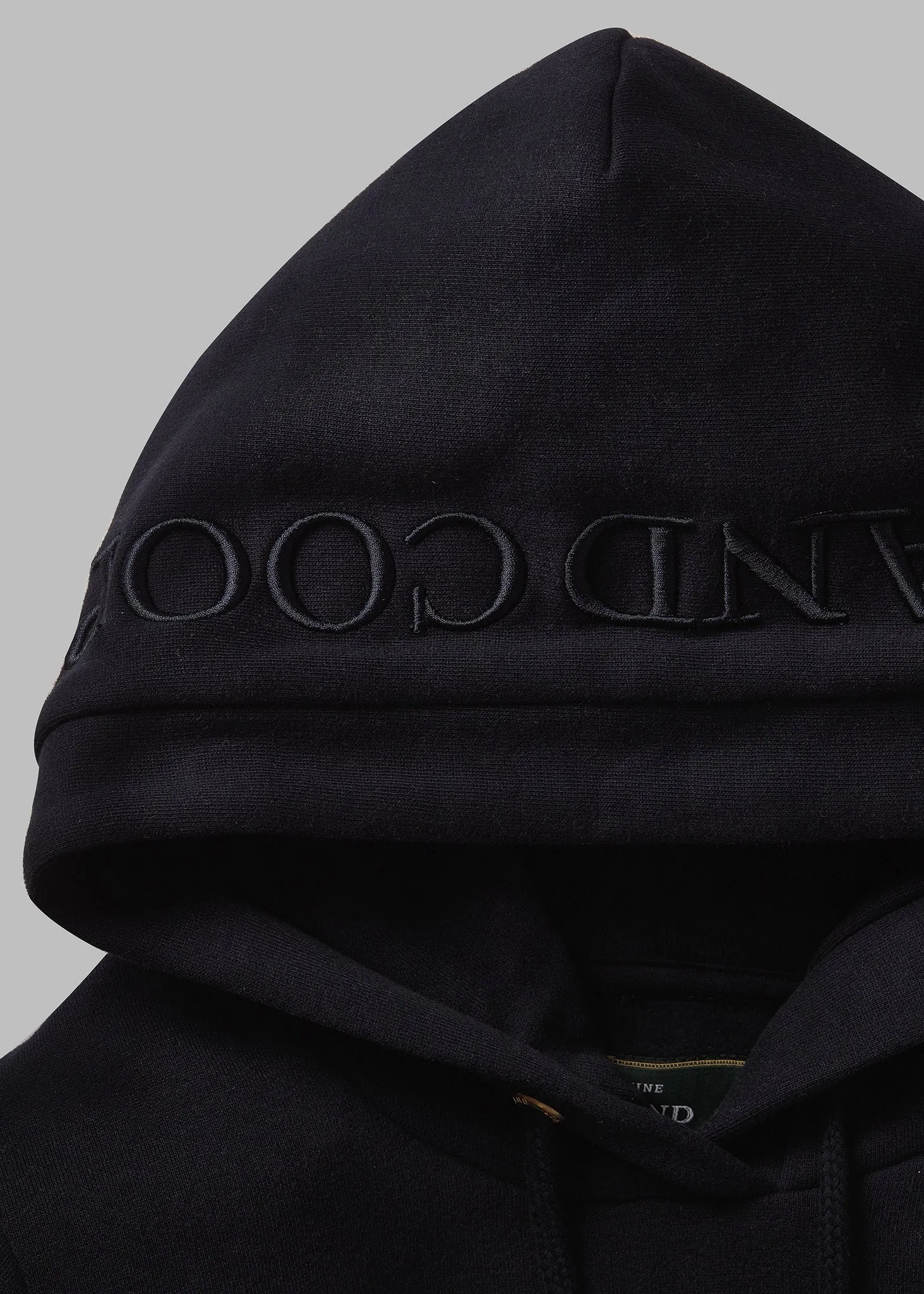 Holland Cooper GBE Flock Logo Hoodie in Ink Navy