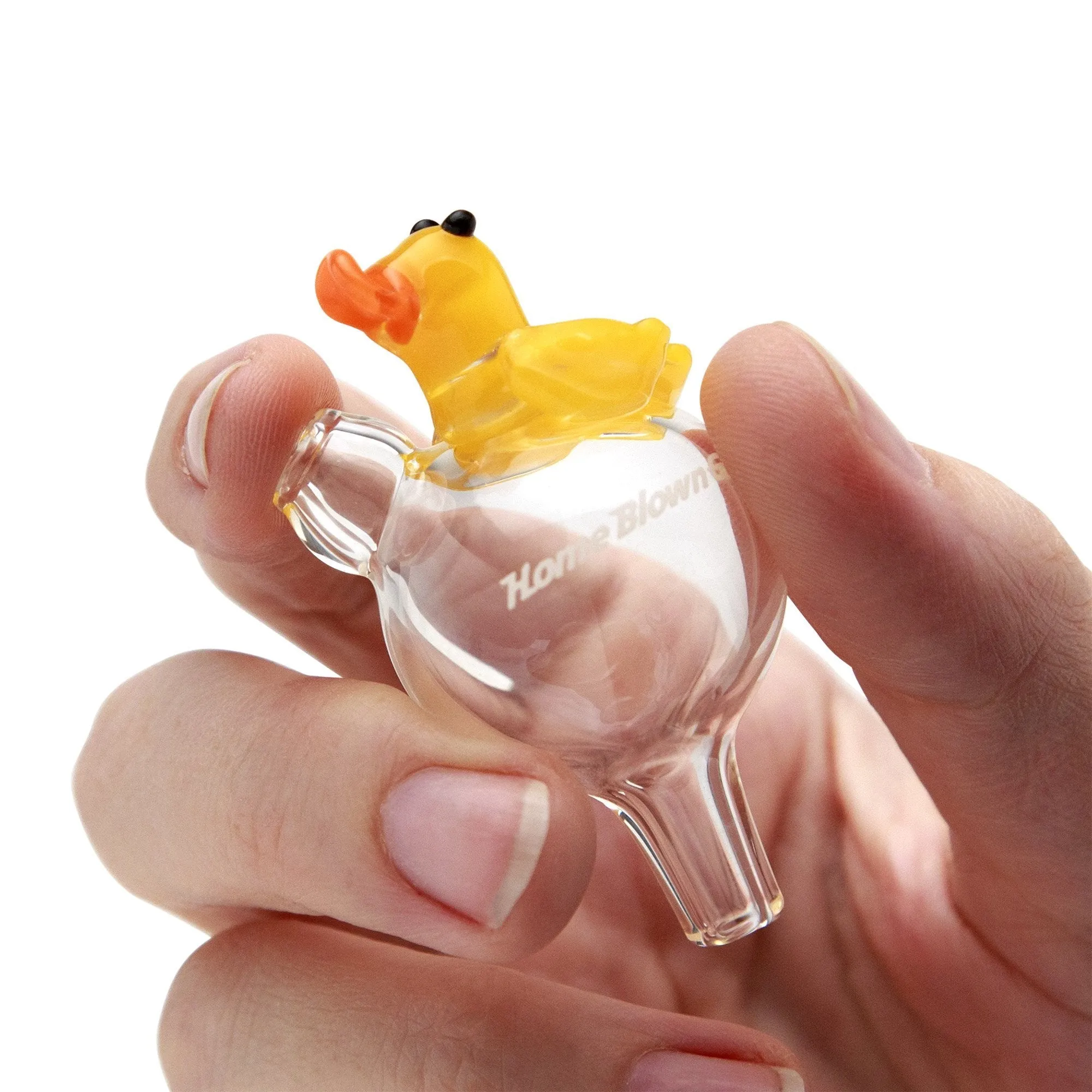 Home Blown Glass Bubble Carb Cap - Duck