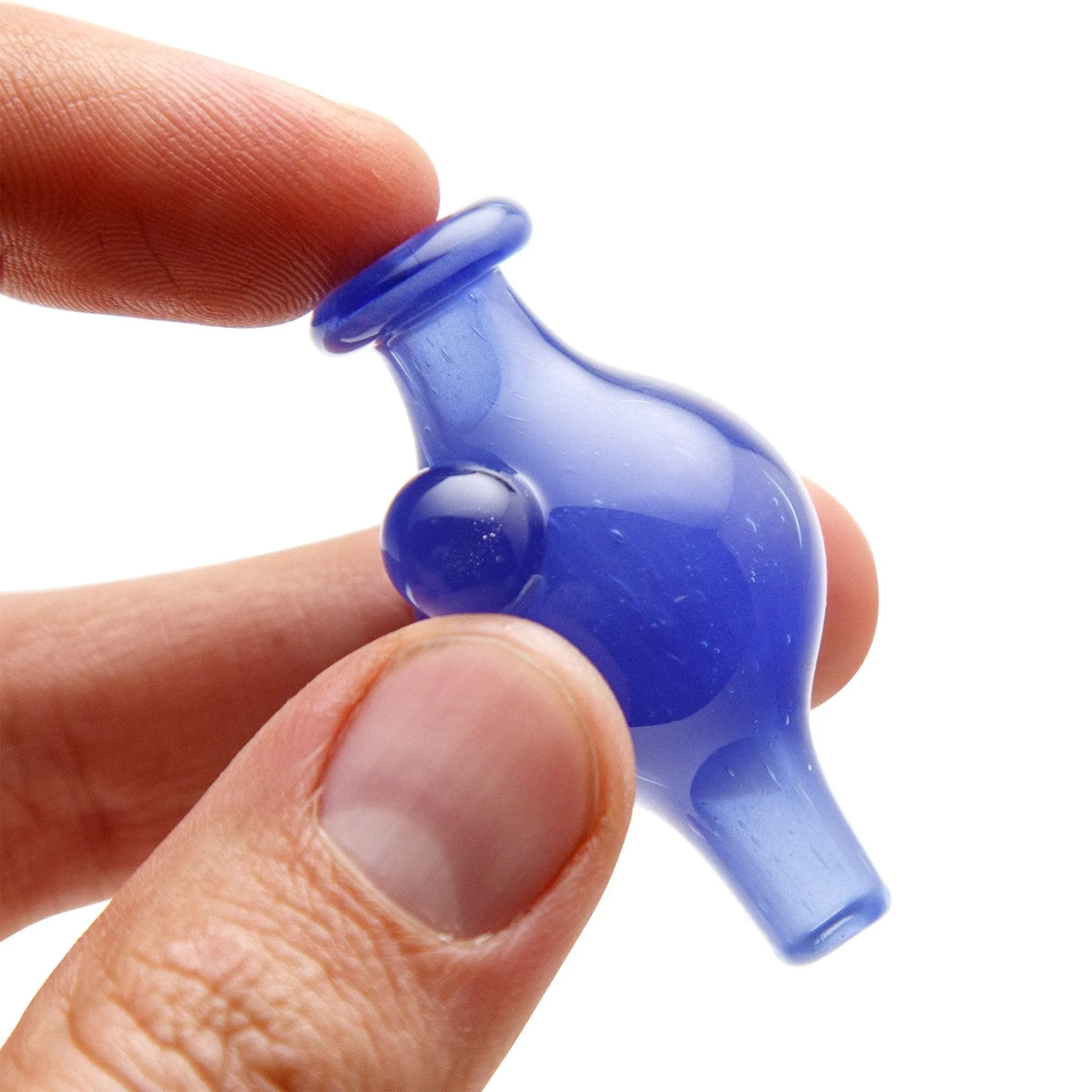 Home Blown Glass Bubble Carb Cap - Indigo