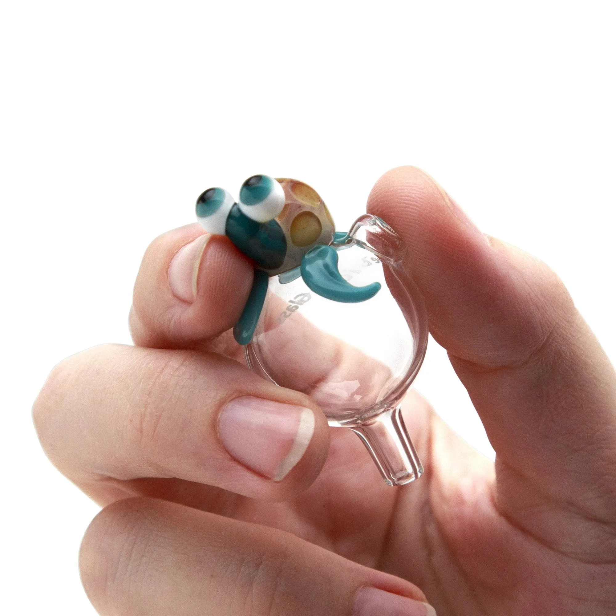 Home Blown Glass Bubble Carb Cap - Turtle