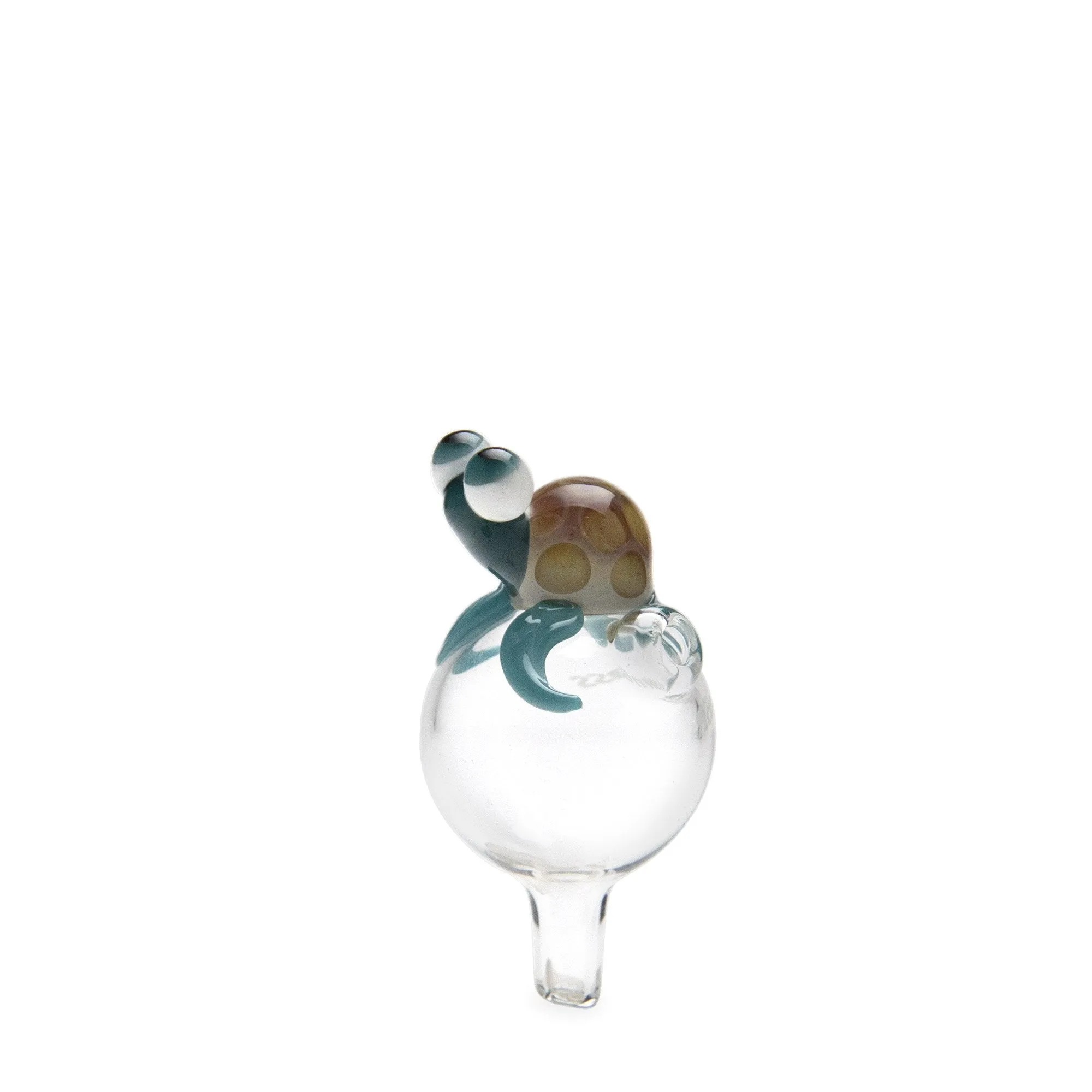 Home Blown Glass Bubble Carb Cap - Turtle