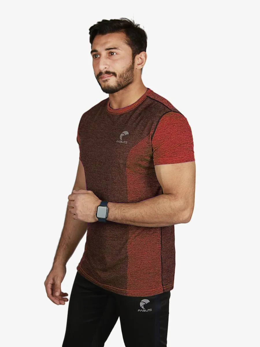 Hybron - T-Shirt - 3019 - Maroon / Black