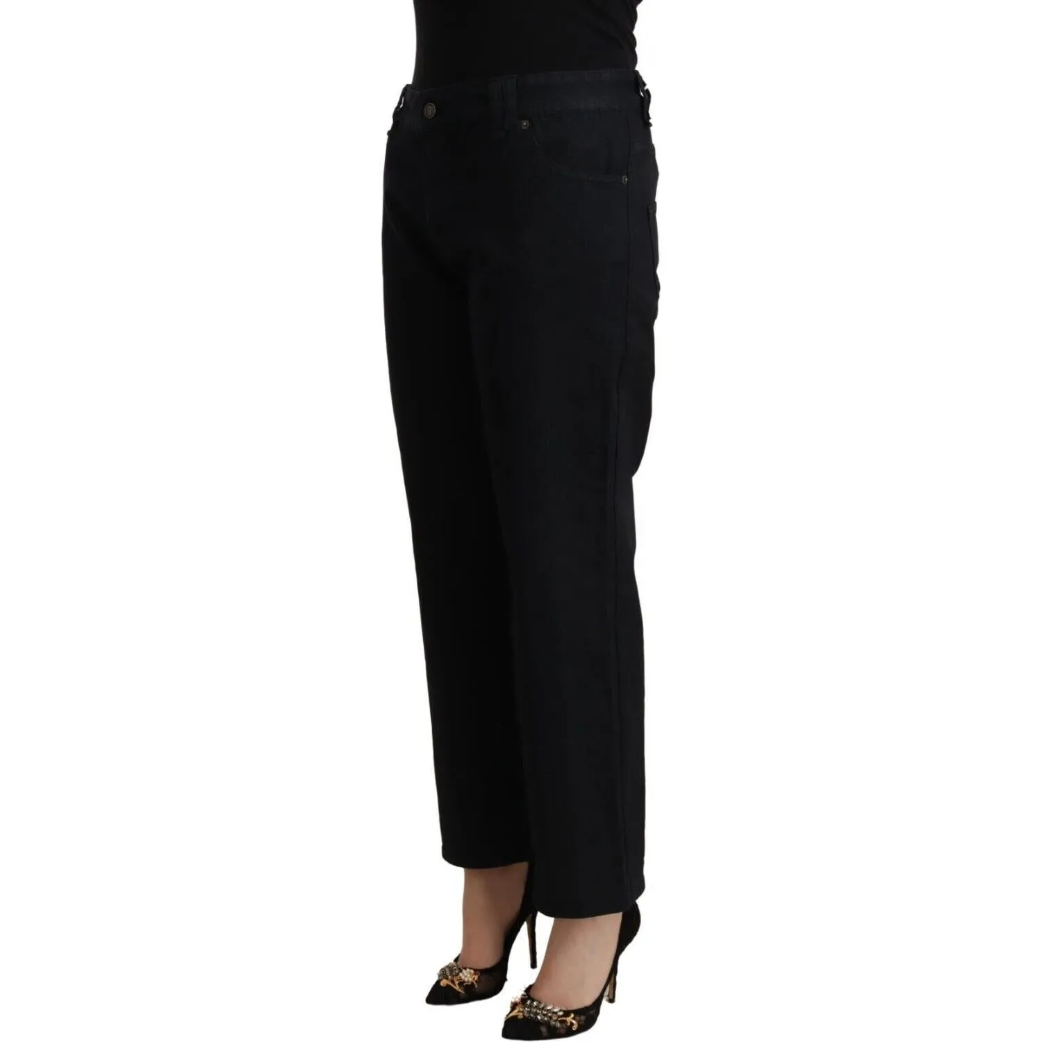 John Galliano Elegant High Waist Cropped Jeans