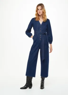 Joni Denim Belted Jumpsuit