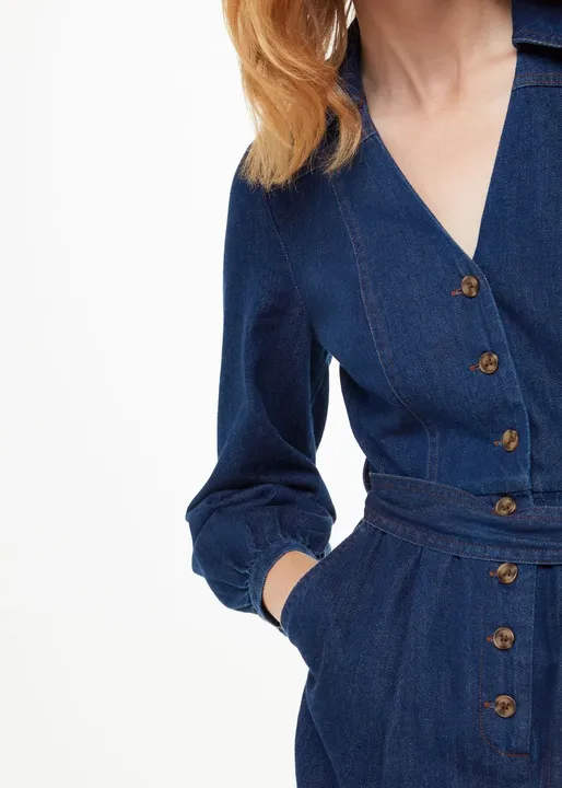 Joni Denim Belted Jumpsuit