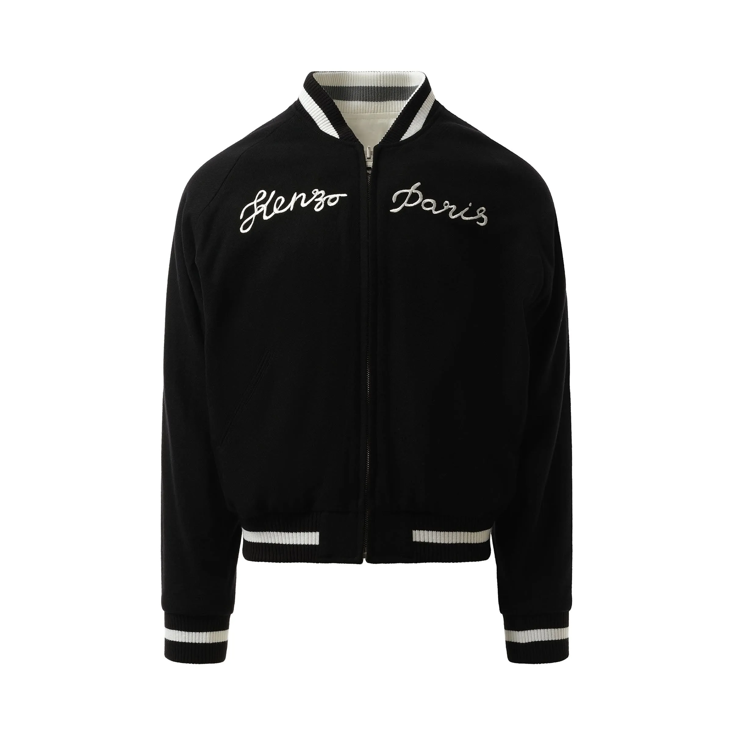 Kenzo Elephant Reversible Souvenir Jacket in Black