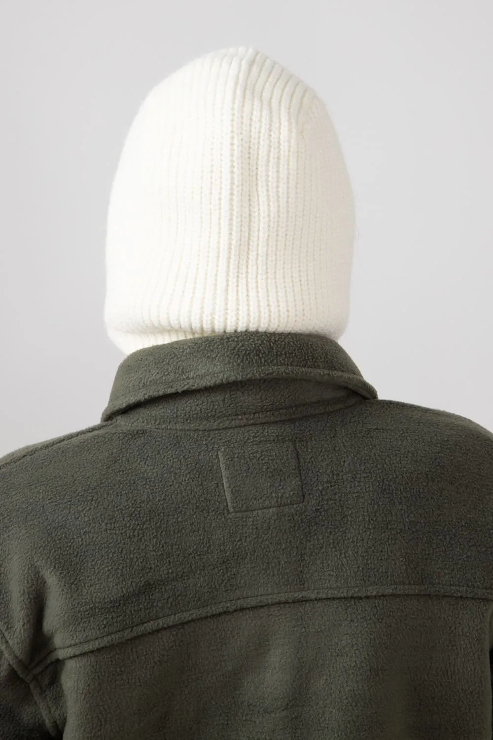 Knit Sweater Balaclava in Ivory | YCN220146-IVORY