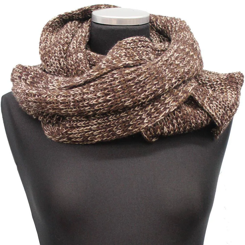 Marled Yarn Snood - Brown