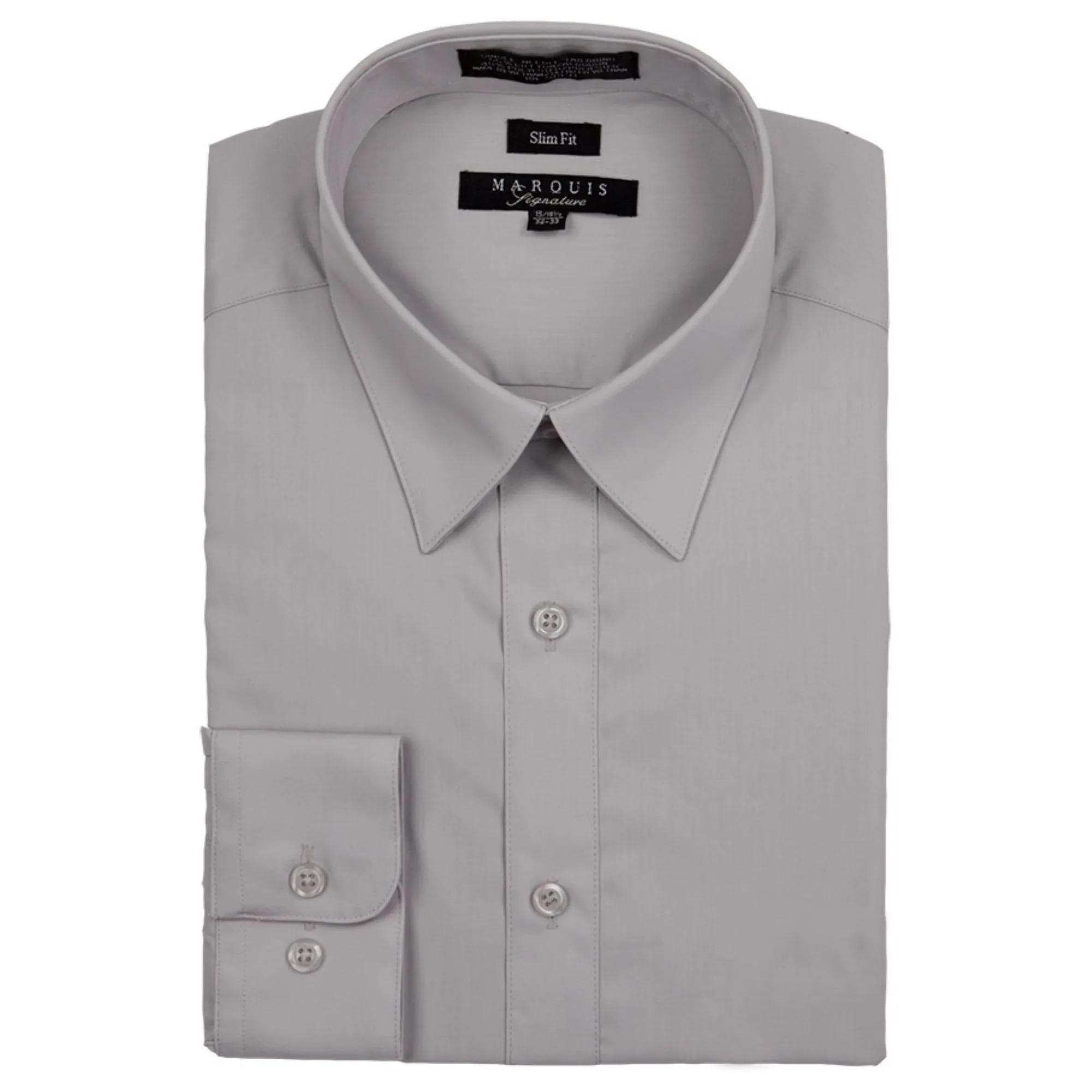 Marquis Men's Long Sleeve Slim Fit Dress Shirt