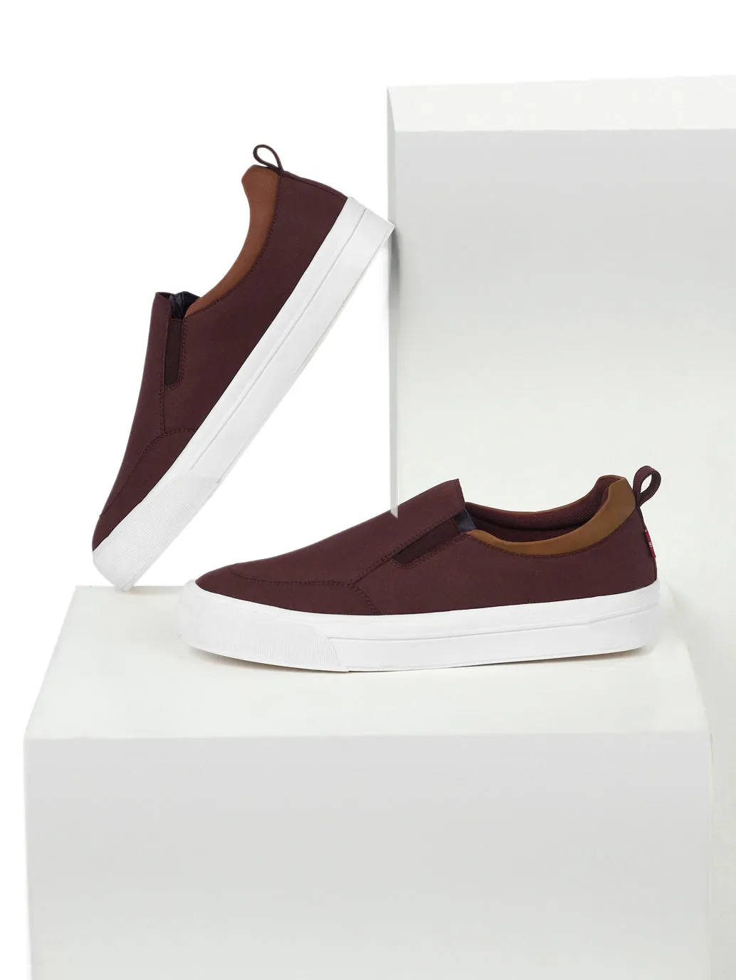 Men's Alps Maroon Casual Slip On